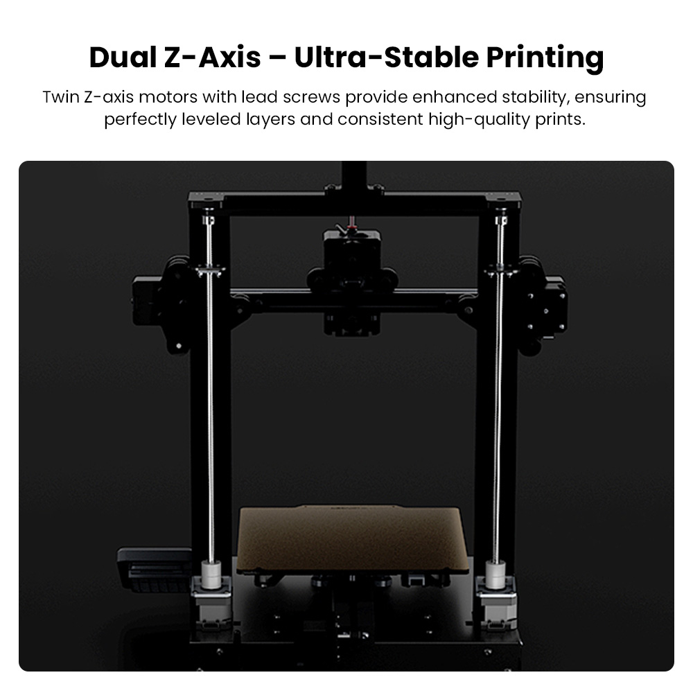 LONGER LK10 Plus 3D Printer, 500mm/s High Speed, 0.1mm Accuracy, 320×320×400mm Build Volume, Full Auto Leveling, 4.3-inch Touchscreen, Dual Z-Axis, 300°C Hotend, WiFi/LAN/USB Connectivity, High-Flow Direct Drive
