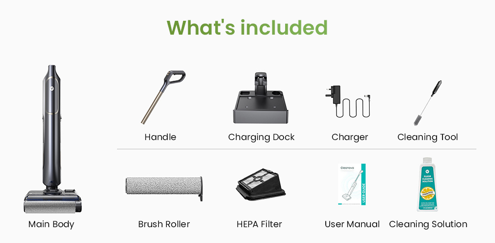 Vactidy X7S Wet & Dry Vacuum Cleaner, 150W Motor, 20kPa Suction, 2600mAh Battery, 40-Min Runtime, 800ml Water Tank, 3 Cleaning Modes, Self-Cleaning System, 180° Flat Reach, Zero-Edge Cleaning