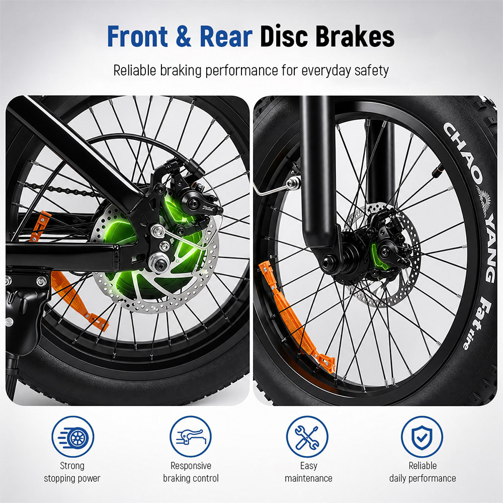 LOOKROAD L20 MIN Elektrofahrrad, 1000-W-Motor, 48-V-15,6-Ah-Akku, 50 km/h Höchstgeschwindigkeit, 90 km Reichweite, 20×4,0-Zoll-Fatbike-Reifen, Shimano 7-Gang-Schaltung, Federgabel, mechanische Scheibenbremsen, LCD-Display