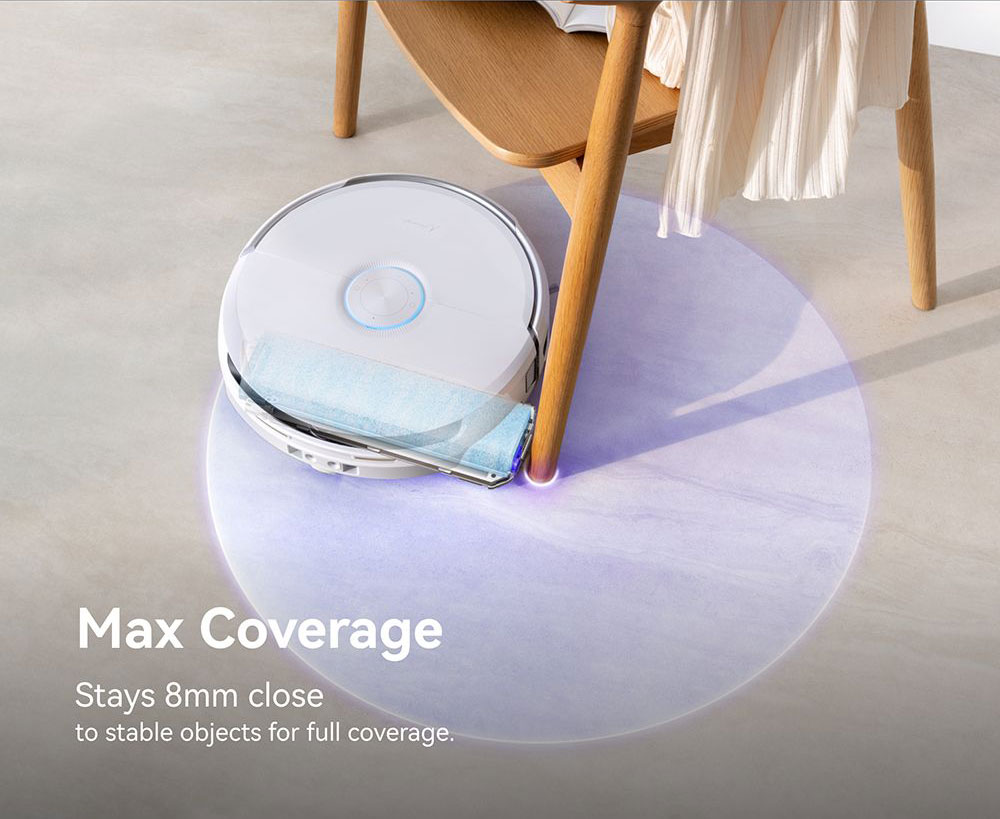 Refurbished Narwal Flow Robot Vacuum Cleaner 22000Pa Hyper Suction, Real-Time Self-Cleaning, AI-Powered Obstacle Avoidance, Ideal for Pet Hair and Hard Floor - White