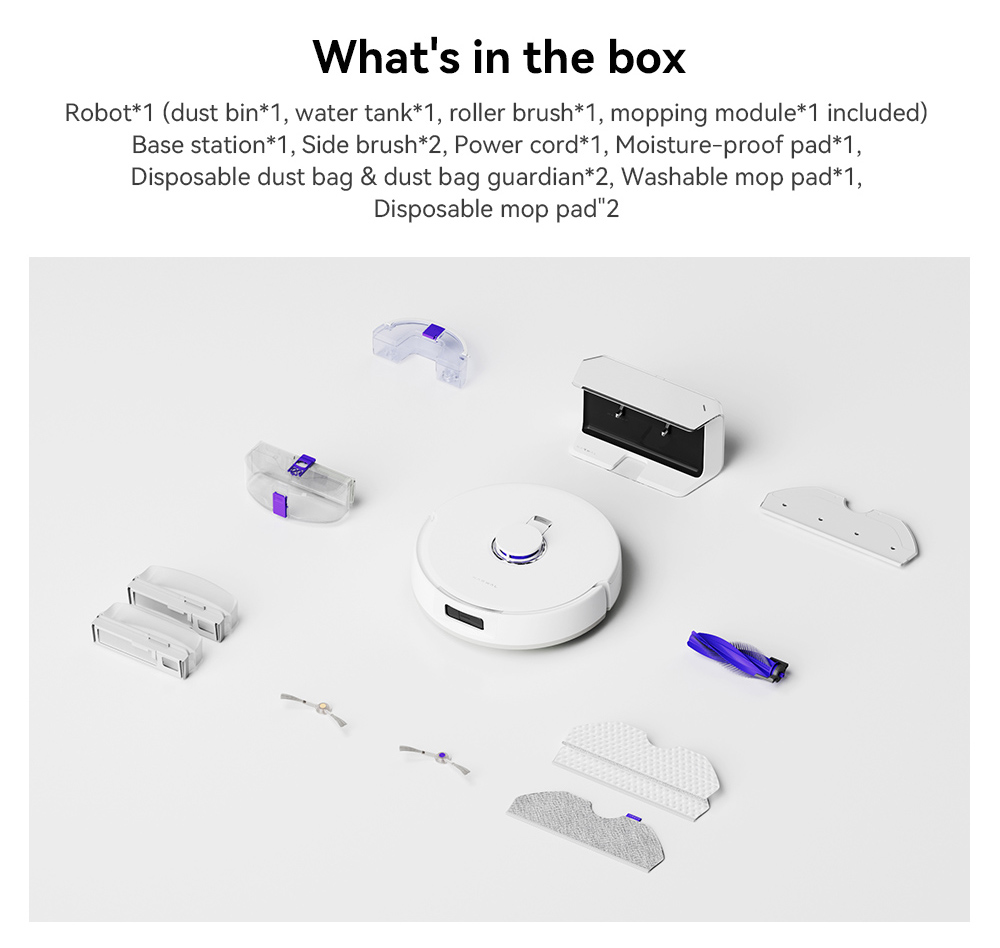 Refurbished Narwal Freo X Plus Robot Vacuum Cleaner, 7800Pa Suction, 210min Runtime, Tri-Laser Structured Light, Zero-Tangling Floating Brush, 1L Dust Bin, 280ml Water Tank
