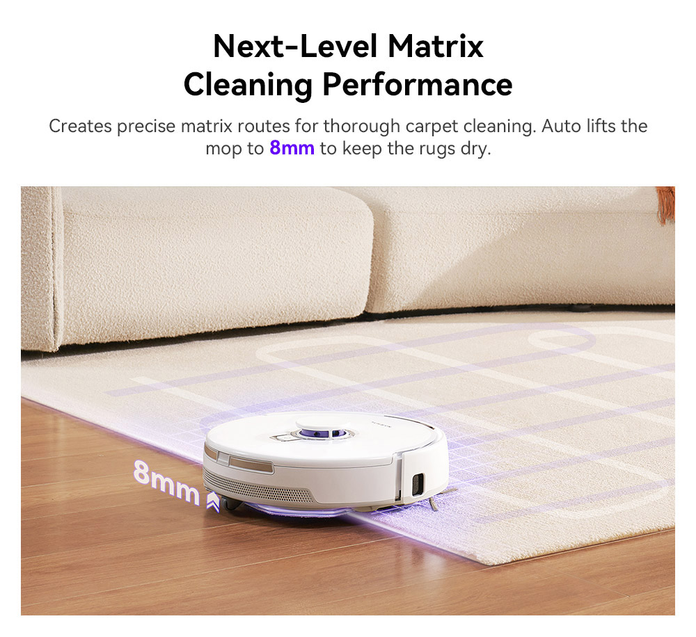 Refurbished Narwal Freo X Plus Robot Vacuum Cleaner, 7800Pa Suction, 210min Runtime, Tri-Laser Structured Light, Zero-Tangling Floating Brush, 1L Dust Bin, 280ml Water Tank