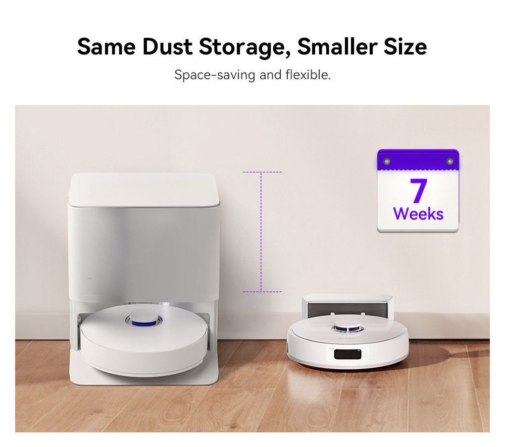 Refurbished Narwal Freo X Plus Robot Vacuum Cleaner, 7800Pa Suction, 210min Runtime, Tri-Laser Structured Light, Zero-Tangling Floating Brush, 1L Dust Bin, 280ml Water Tank