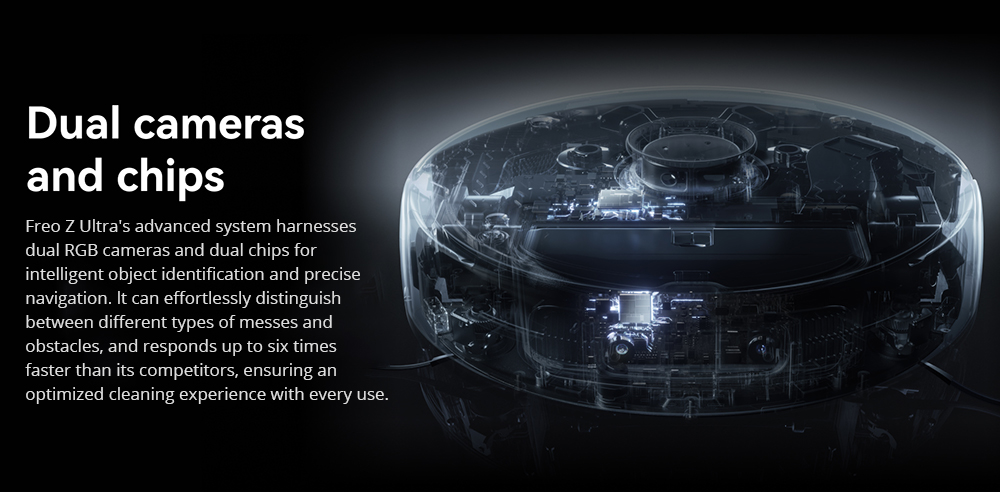 Refurbished Narwal Freo Z Ultra Robot Vacuum and Mop with Base Station, 12,000Pa Power, Self-Empty, Dual-camera, 120-day Maintenance-Free, Auto Mop Lifting To 12mm, Tri-Laser Obstacle Avoidance, AI-Adaptive Hot Water Washing & Drying - White