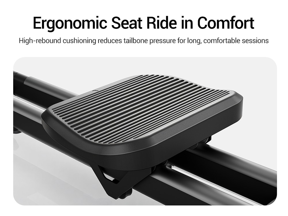 ROBORE RW505 mágneses evezőgép, 16 fokozatú elektromágneses ellenállás, nagy teherbírású lendkerék, 120 cm-es meghosszabbított csúszósín, Bluetooth kapcsolat, LCD monitor, <20dB csendes működés, 160 kg maximális terhelhetőség