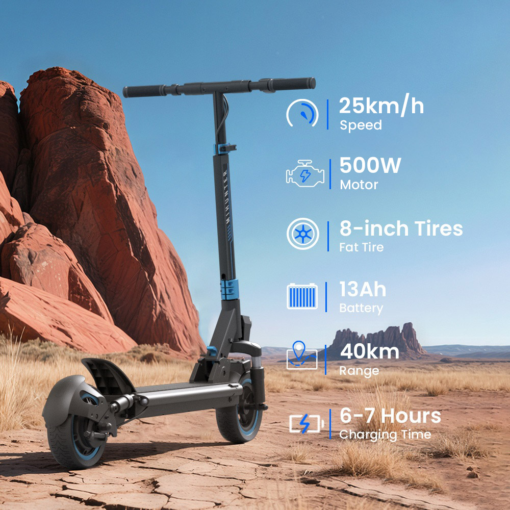 SIGMA K07S Foldable Electric Scooter, 500W Brushless Motor, 48V 13Ah Lithium Battery, 40km Range, 25km/h Max Speed, 8