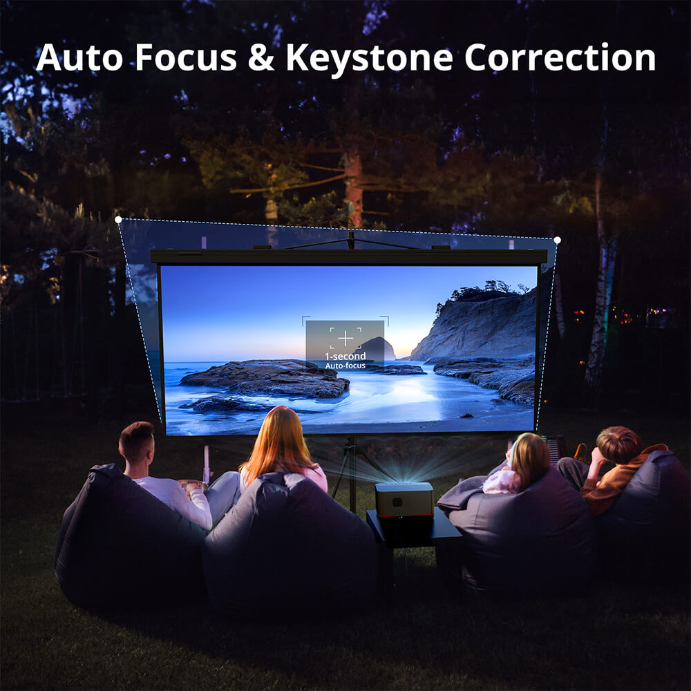Refurbished ETOE Whale Pro 1800 ANSI Projector, Native 1080P, 4K Decoding, WideVine L1, Auto Focus & Auto Keystone Correction, 2*10W Stereo Speakers, Dual-Band Wi-Fi