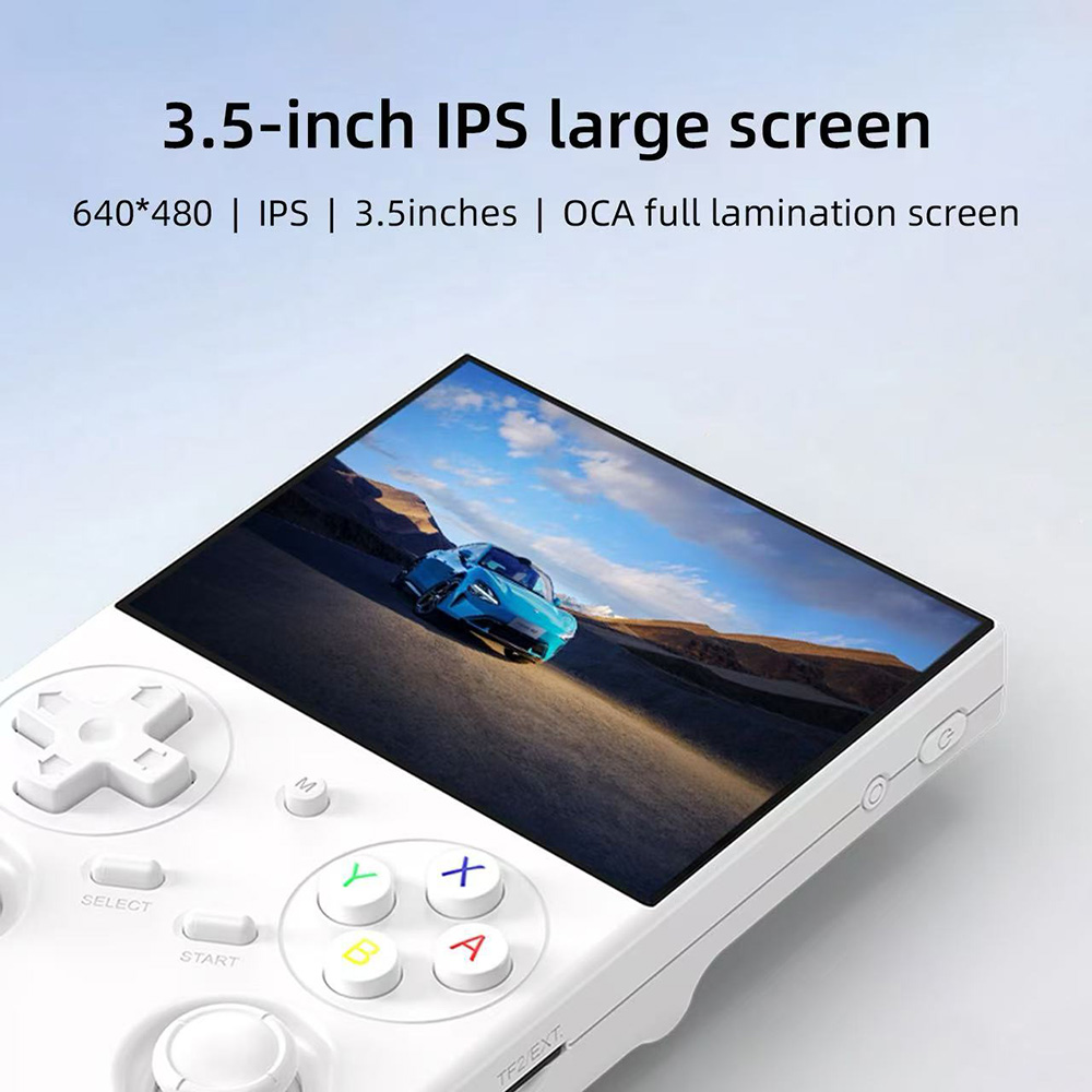 ANBERNIC RG35XXPro Game Console, 64GB + 256GB TF Card with 14000+ Games, 3.5 inch IPS Screen, 30+ Emulators, Multimedia App, 7 Hours of Playtime, Dual Joysticks - Black