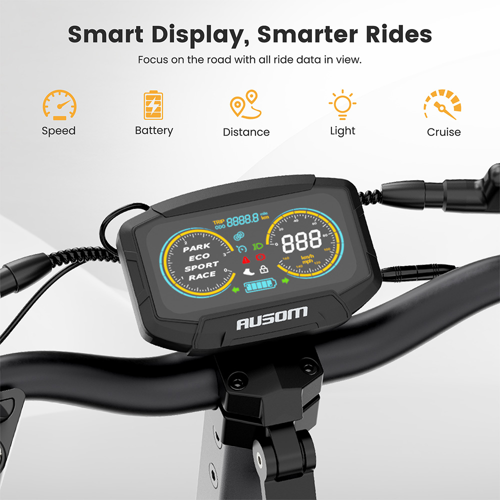Refurbished Ausom DT2 Pro Electric Scooter, 52V 23.4Ah Battery, 1100W*2 Motor - EU Plug