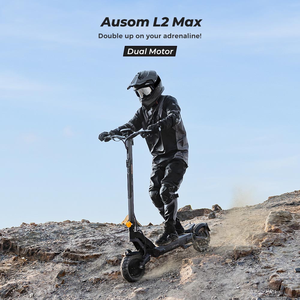 Ausom L2 Max Dual Motor 48V 20.8Ah E-Scooter-EU-Plug