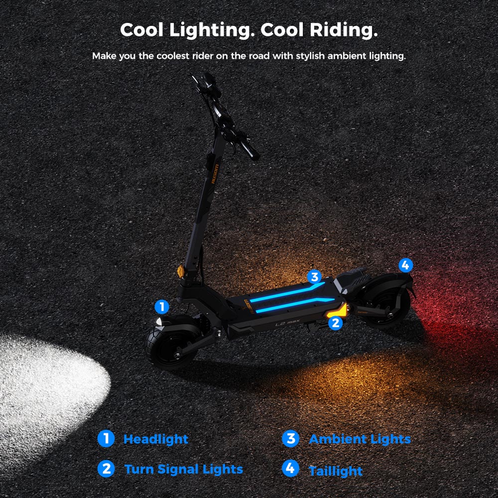 Ausom L2 Max Dual Motor 48V 20.8Ah E-Scooter-EU-Plug