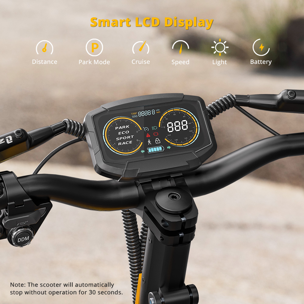 Refurbished Ausom Leopard DT1 Pro Electric Scooter, 52V 2*1000W with 60KMH Speed, 75-KM Range