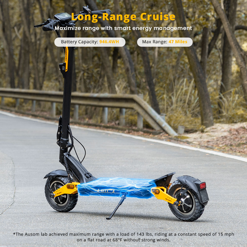 Refurbished Ausom Leopard DT1 Pro Electric Scooter, 52V 2*1000W with 60KMH Speed, 75-KM Range