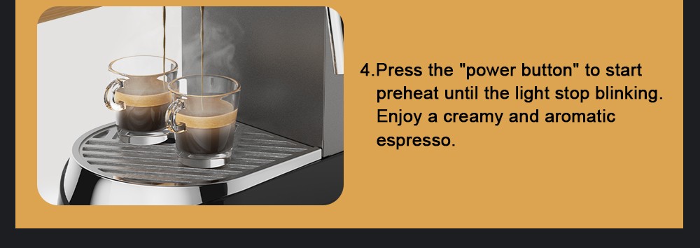 BioloMix CM7008 Semi-Automatic Espresso Coffee Maker with Milk Steam Frother Wand, 20 Bar Pressure, 1.1L Water Tank