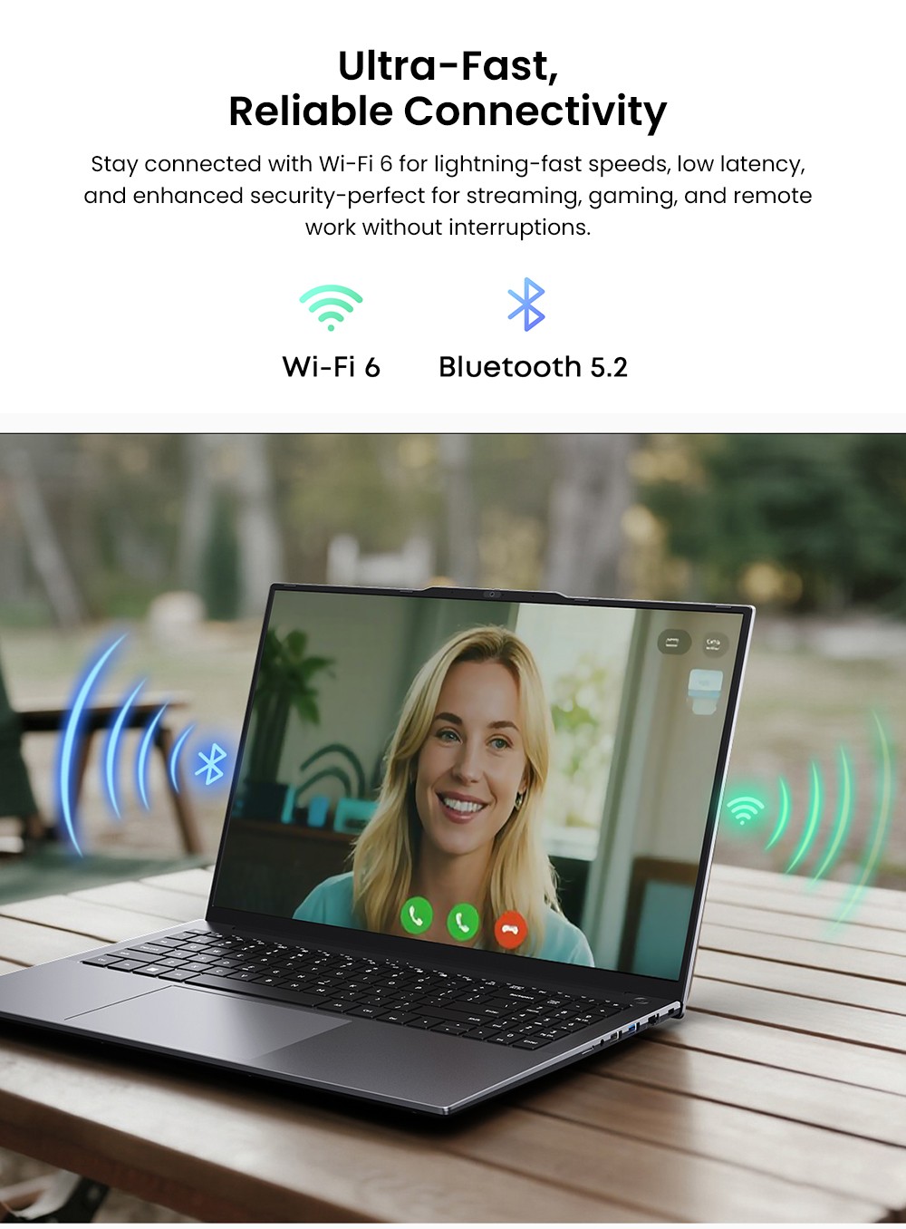 CHUWI CoreBook Plus Laptop, 16 inch 1920x1200 IPS Screen, AMD Ryzen 5 7430U 6 Cores Max 4.3GHz, 16GB RAM 512GB SSD, WiFi 6 Bluetooth 5.2, 2*Full-featured Type-C, 2*USB3.2, 1*USB2.0, 1*TF Card Slot, 1*HDMI, 1*RJ45, 1*Audio