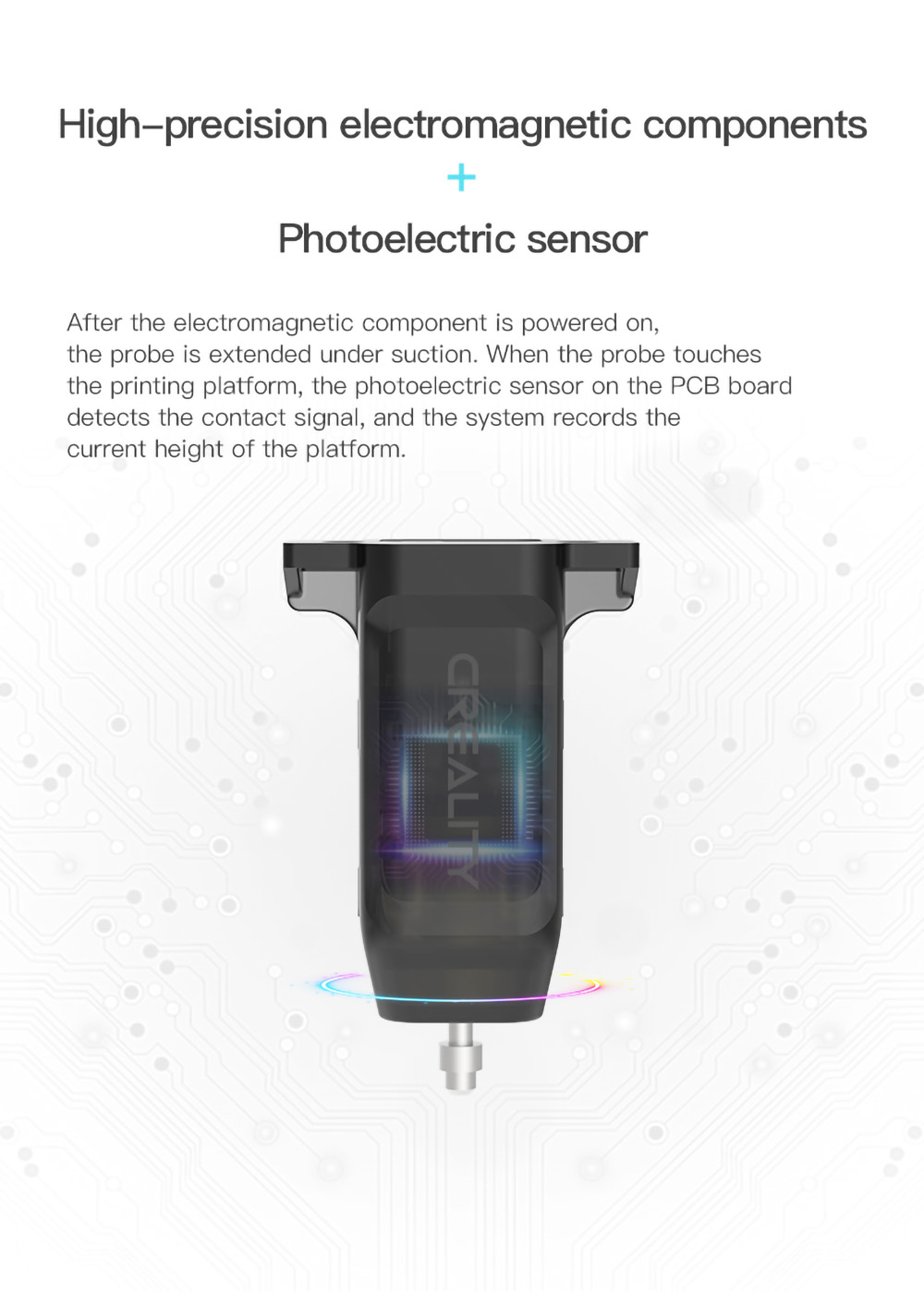 Creality CR Touch Auto Leveling Standard Kit for Most FDM 3D Printers, Electromagnetic Components + Photoelectric Sensor