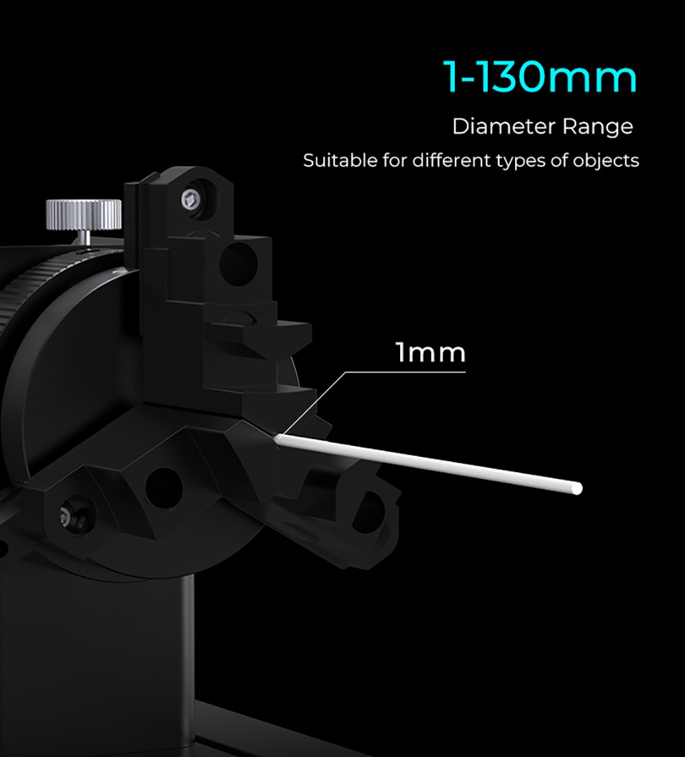 Creality Rotary Kit Pro for Curved Surface Engraving, for Creality Laser Engravers