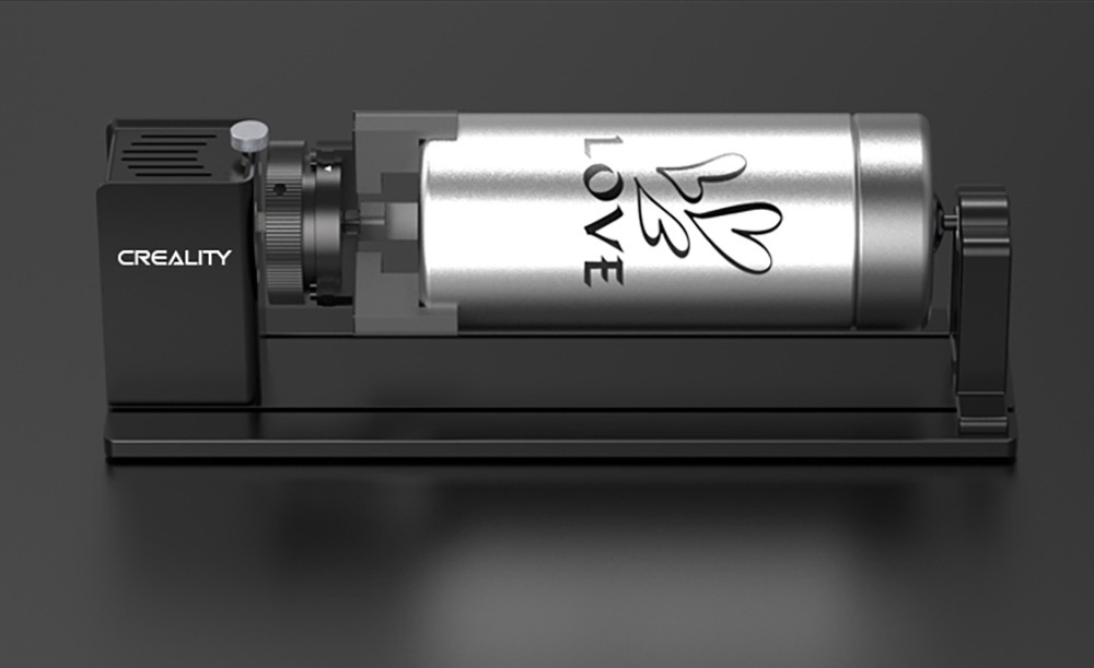 Creality Rotary Kit Pro for Curved Surface Engraving, for Creality Laser Engravers
