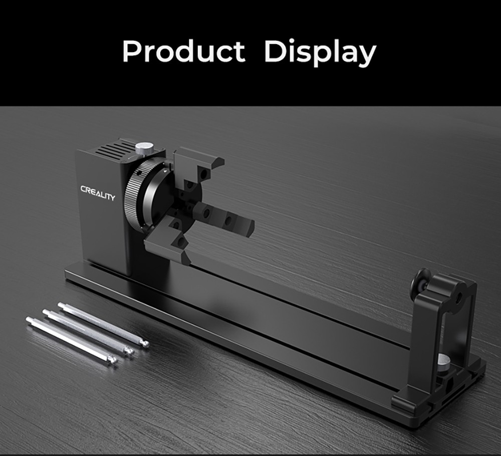 Creality Rotary Kit Pro for Curved Surface Engraving, for Creality Laser Engravers