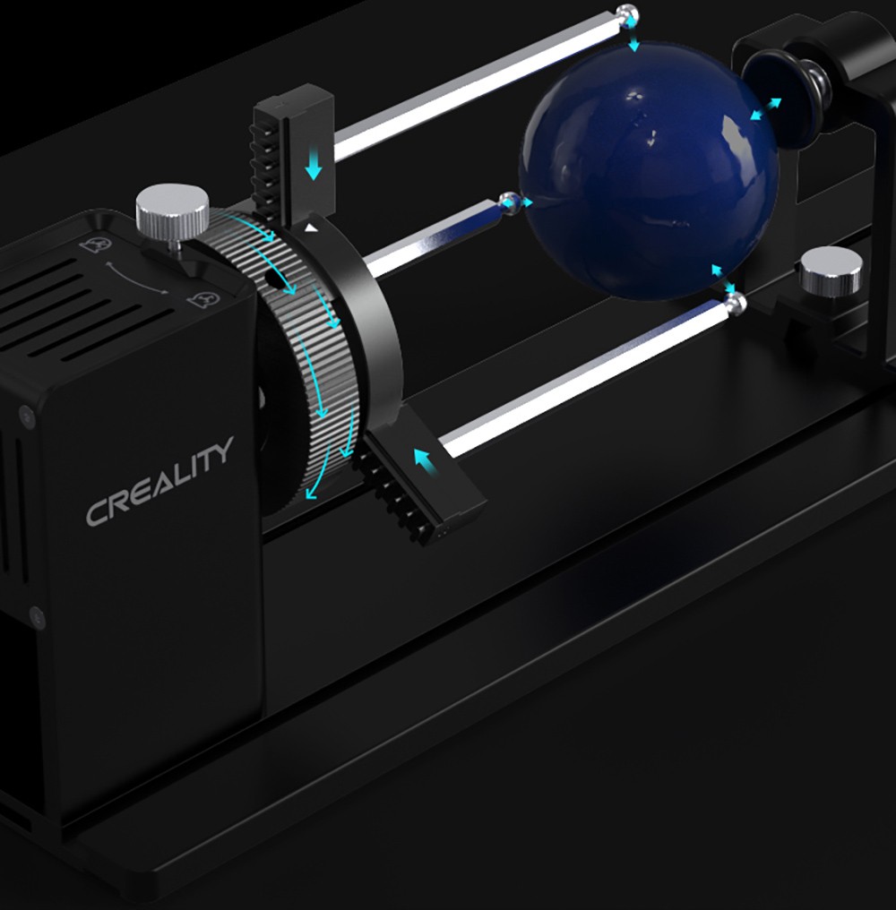 Creality Rotary Kit Pro for Curved Surface Engraving, for Creality Laser Engravers