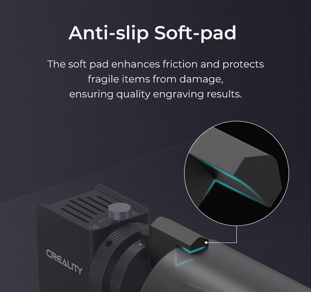 Creality Rotary Kit Pro for Curved Surface Engraving, for Creality Laser Engravers