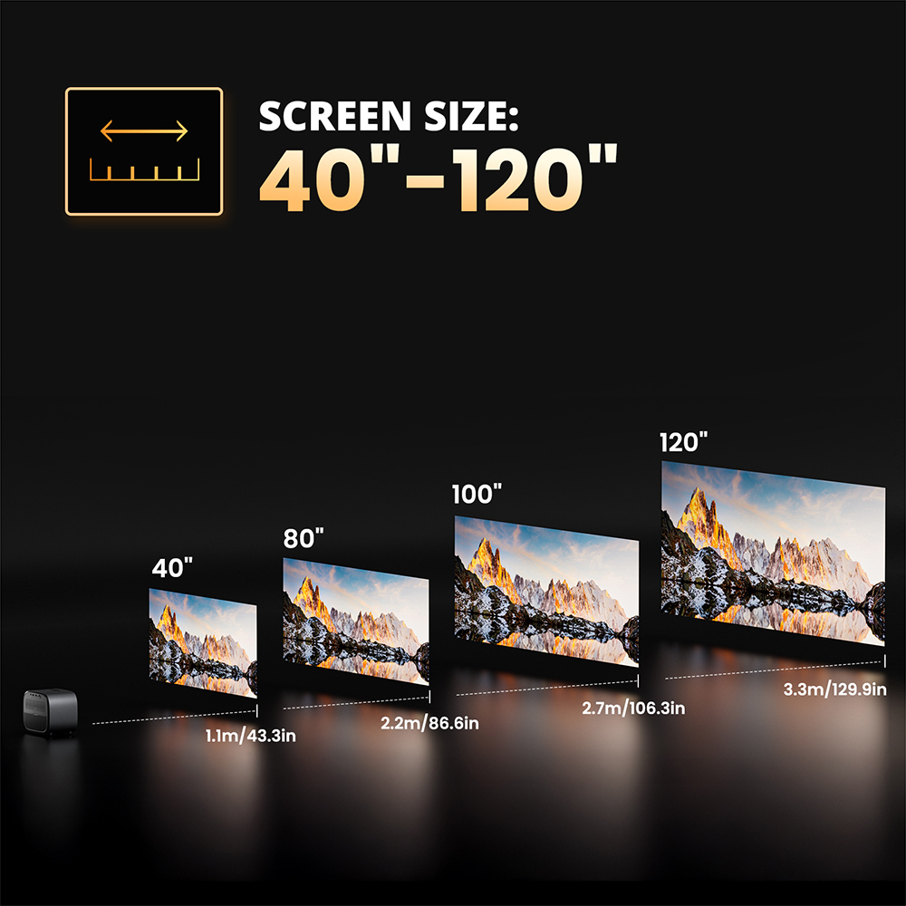 Refurbished ETOE E3 Pro Projector, Dolby Digital Plus, Native 1080P, 600 ANSI, 1.5GB+8GB, 5G WiFi, 4K Decoding, 20W Surround Sound, Seamless Autofocus, Google Assistant, with 10000+ Apps