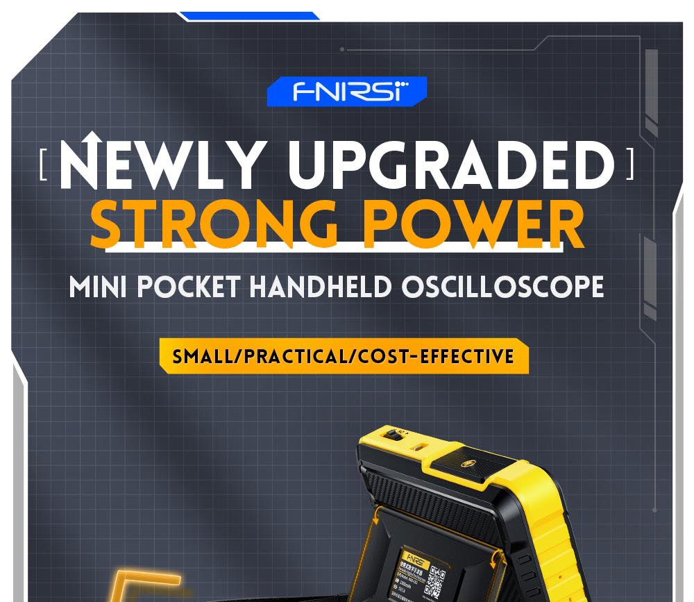 FNIRSI DSO152 Mini Handheld Digital Oscilloscope with P6100 High Voltage Probe, 2.5MSa/s Sampling Rate, 200KHz Bandwidth