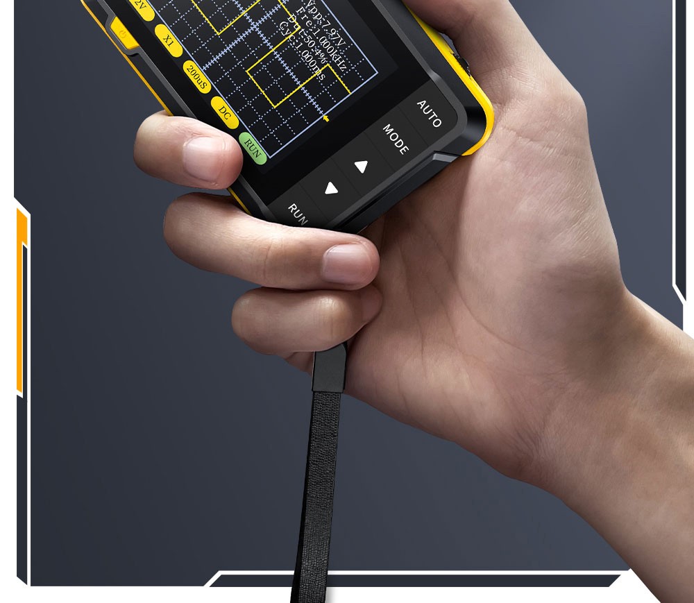 FNIRSI DSO152 Mini Handheld Digital Oscilloscope with P6100 High Voltage Probe, 2.5MSa/s Sampling Rate, 200KHz Bandwidth