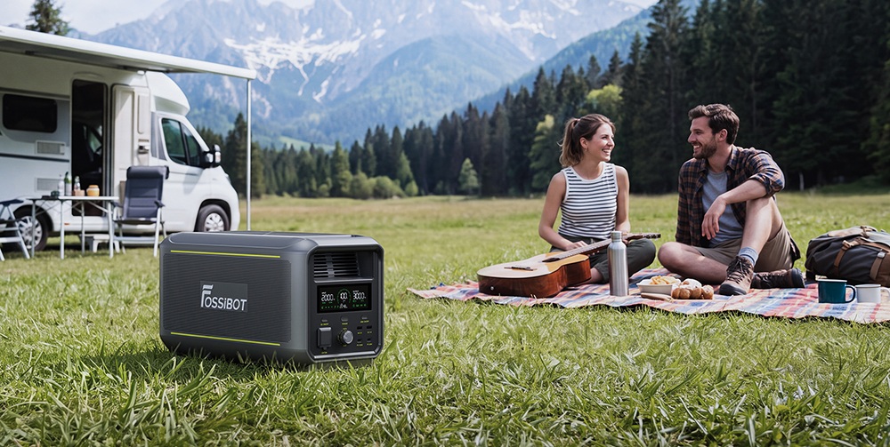 FOSSiBOT F3000 Portable Power Station, 3000W Output, 2048Wh LiFePO4 Battery, 6000W Peak Power, 2000W Fast Charging, 1200W Solar Input, <10ms UPS, 4000+ Cycles, App Remote Control