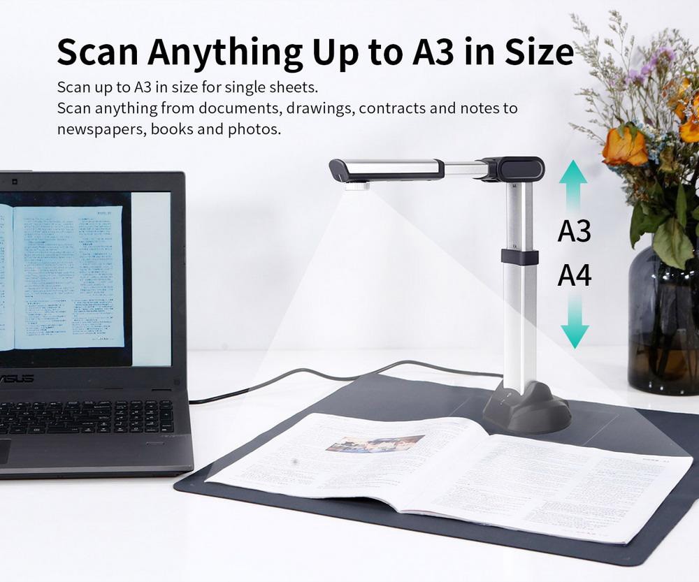 Refurbished GUCEE S1000 Document Scanner with 10-megapixel Camera Lens