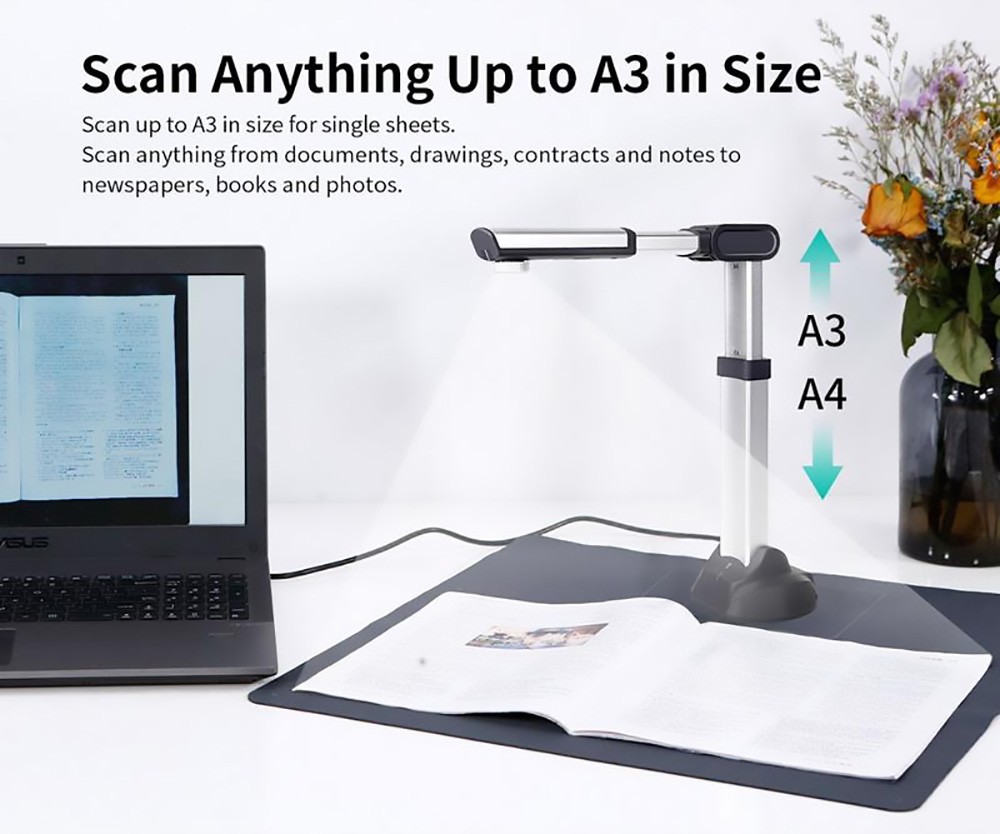 Refurbished GUCEE S1000 Document Scanner with 10-megapixel Camera Lens