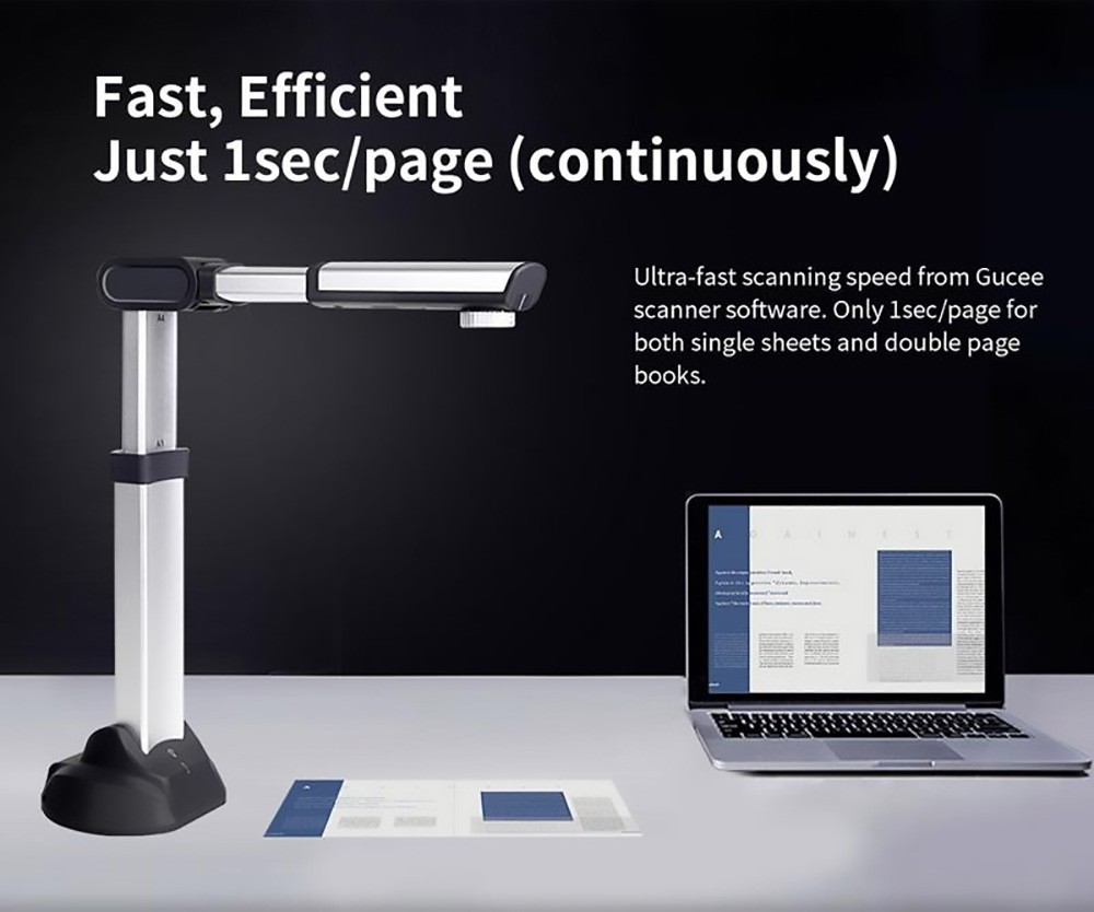 Refurbished GUCEE S1000 Document Scanner with 10-megapixel Camera Lens