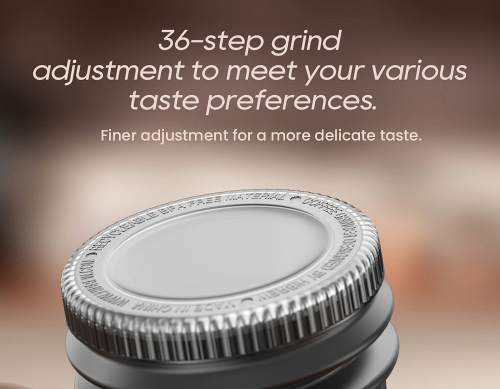 HiBREW G5 Electric Coffee Grinder, 48mm Conical Burr, 36 Gears Grinding Adjustable, for Espresso/Turkish/Pour Over/Mocca/Drip Coffee