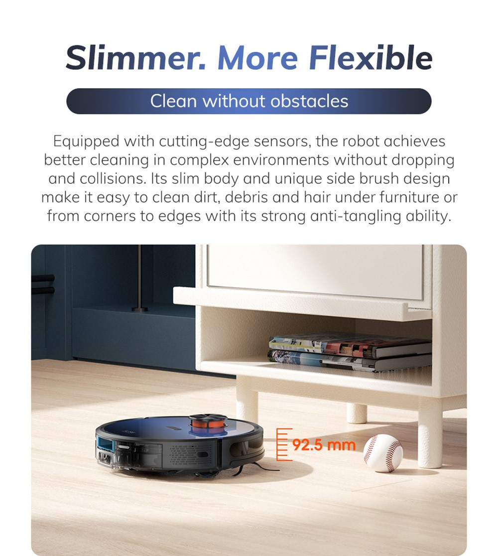 ILIFE T10s Robot Vacuum Cleaner, 2 in 1 Vacuum and Mop, Self-Emptying Station, 3000Pa Suction, 2.5L Dust Bag