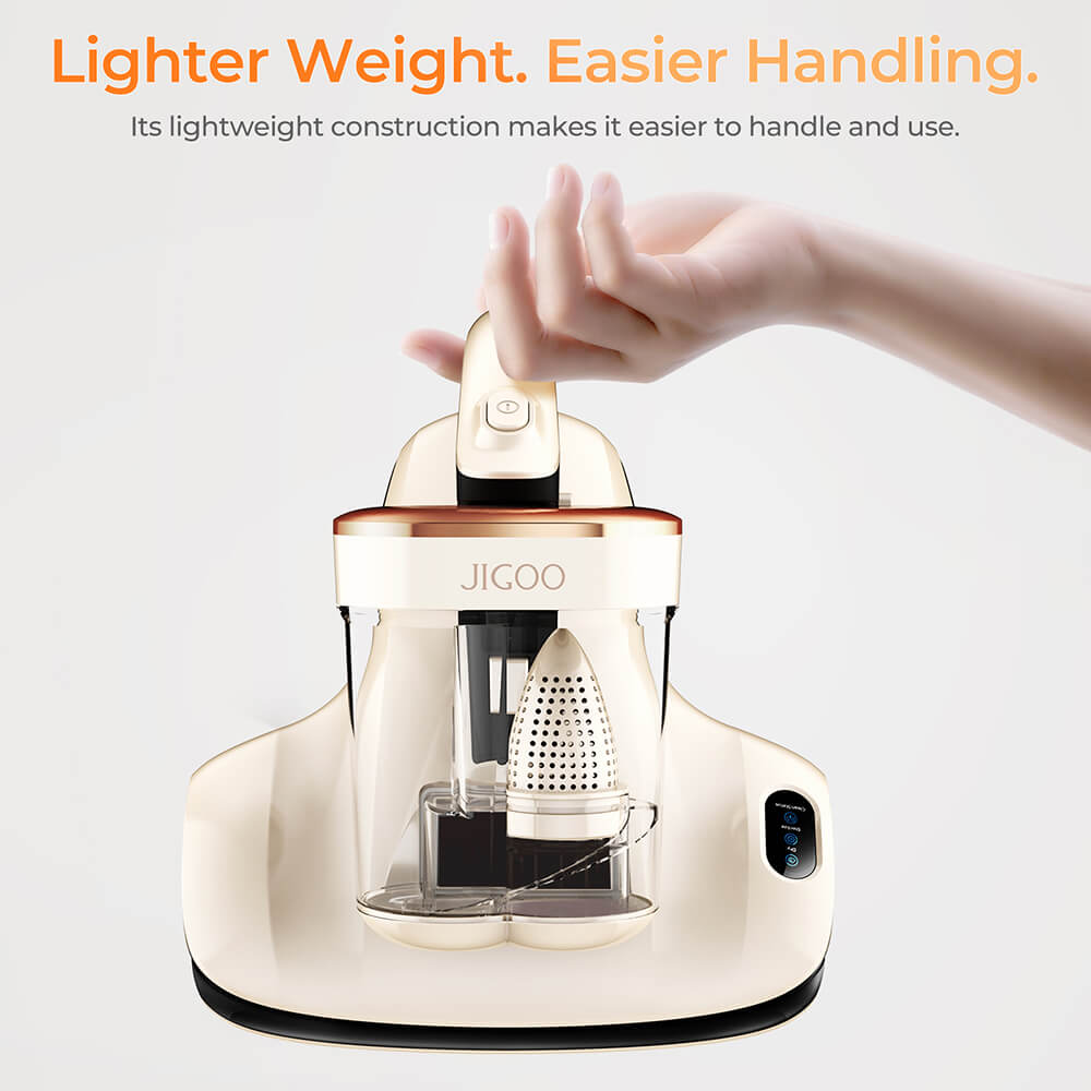 JIGOO S100 Smart Dual-Cup Mattress Vacuum Cleaner with 350W Power and 12KPa Suction