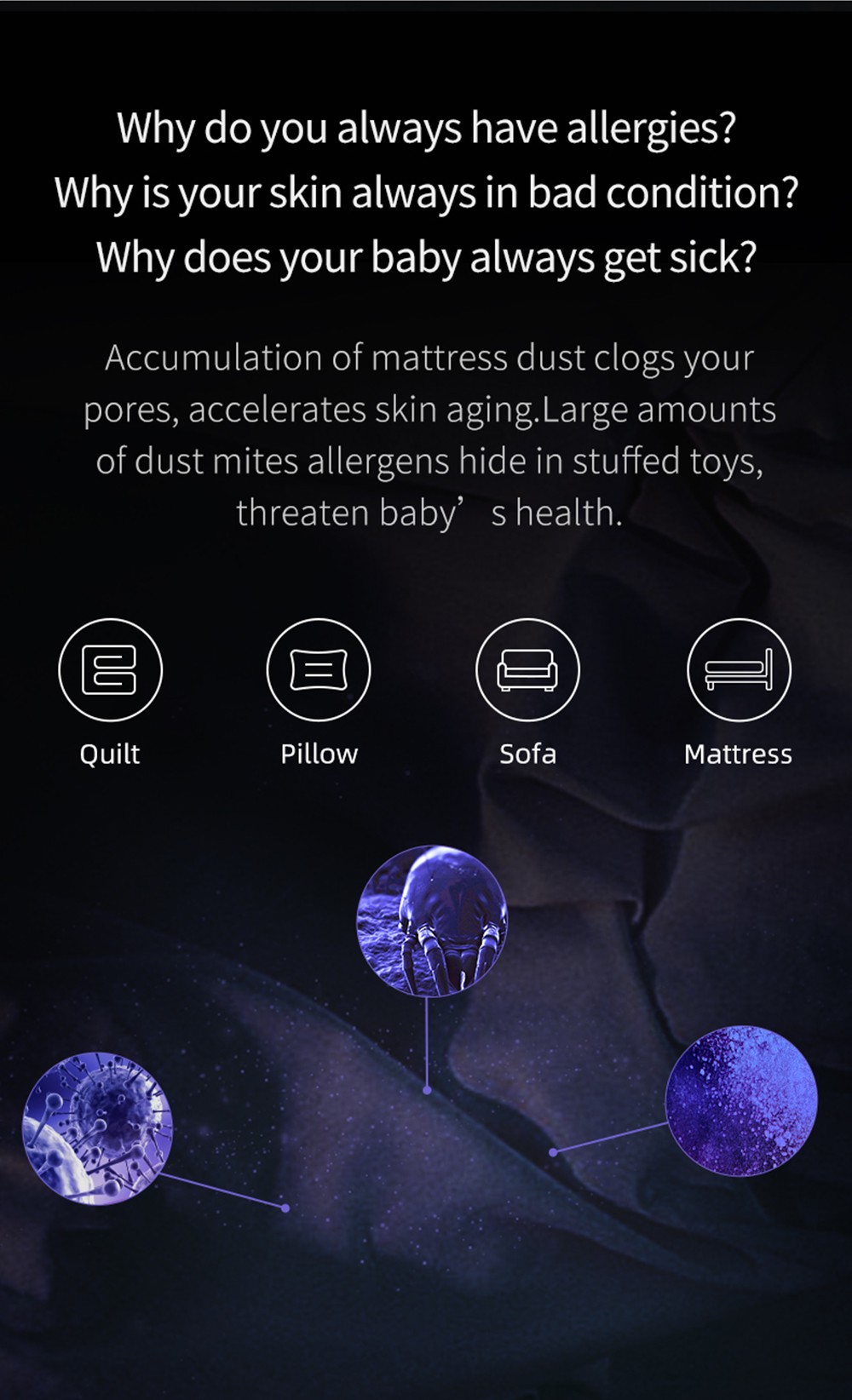 JIMMY JV35 Anti-mite Vacuum Cleaner Kill 99.9% Mites 99.99% Bacteria, 14KPa Suction, UV+Tap+Vacuum, Antistatic Brush