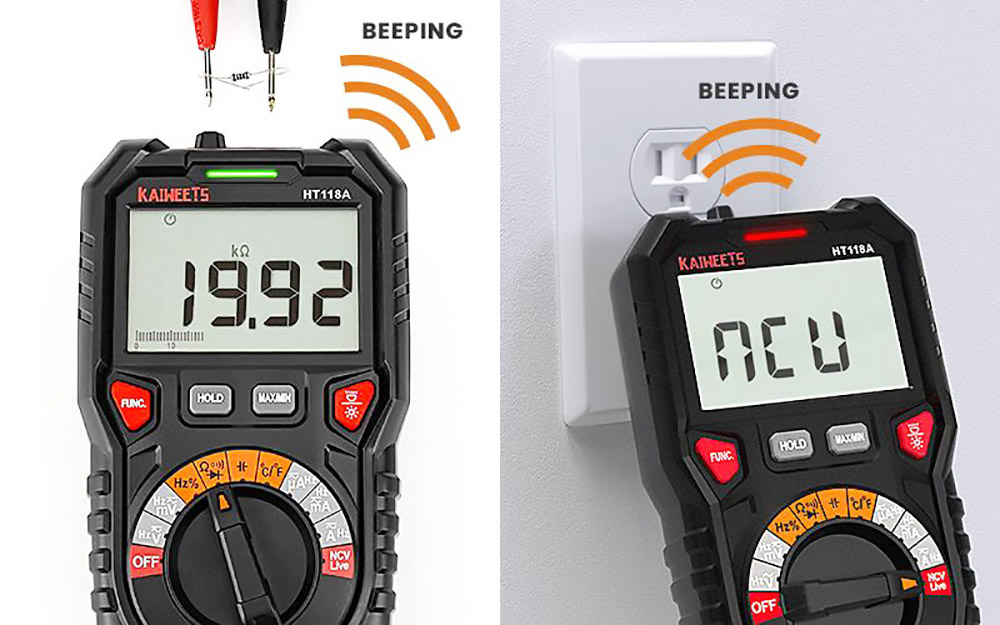 Refurbished KAIWEETS Digital Multimeter TRMS, 6000 Counts, Voltmeter, Auto-Ranging, Accurately Measures Voltage, Current, Amp, Resistance