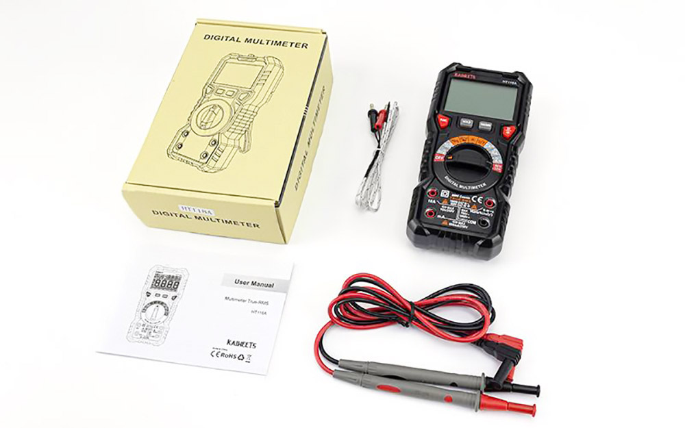Refurbished KAIWEETS Digital Multimeter TRMS, 6000 Counts, Voltmeter, Auto-Ranging, Accurately Measures Voltage, Current, Amp, Resistance