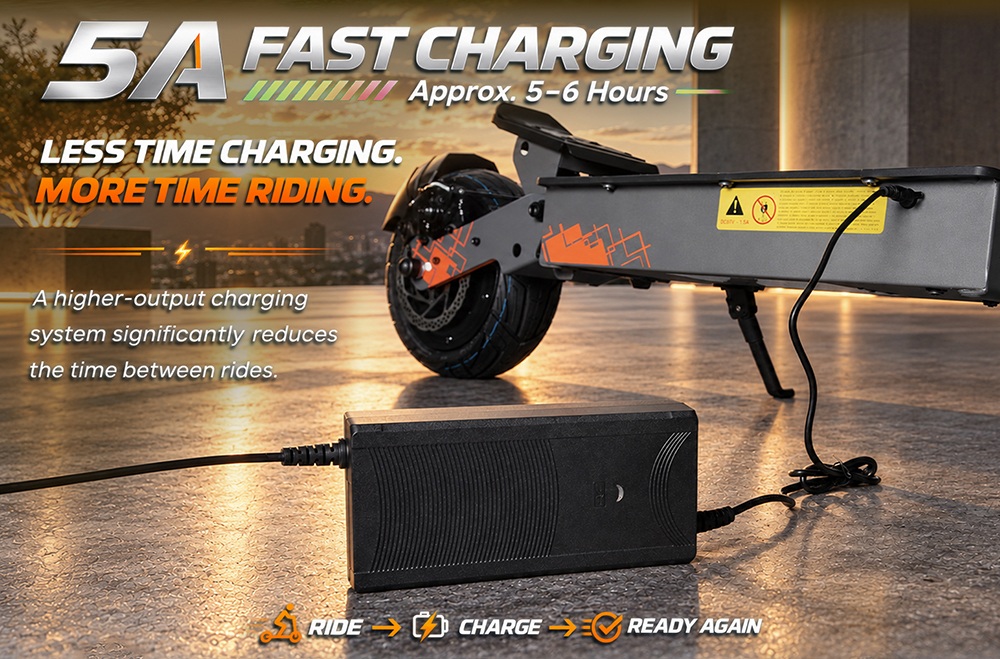 KuKirin G4 Ultra Electric Scooter, Dual 1000W Motors, 60V 20Ah 1200Wh Battery, 70km/h Max Speed, 80km Range, 11-Inch Tubeless Tires, Front & Rear Suspension, 160mm Disc Brakes, 5A Fast Charging