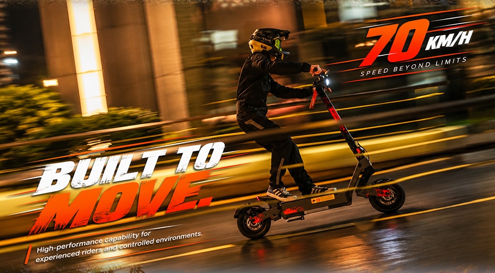 KuKirin G4 Ultra Electric Scooter, Dual 1000W Motors, 60V 20Ah 1200Wh Battery, 70km/h Max Speed, 80km Range, 11-Inch Tubeless Tires, Front & Rear Suspension, 160mm Disc Brakes, 5A Fast Charging