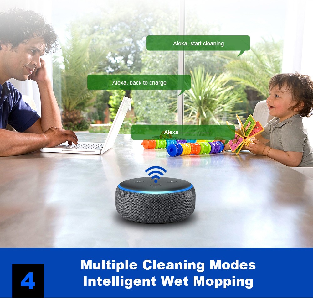 LIECTROUX C30B Robot Vacuum Cleaner 6000Pa Suction with AI Map Navigation Smart Partition WiFi App Electric Water Tank