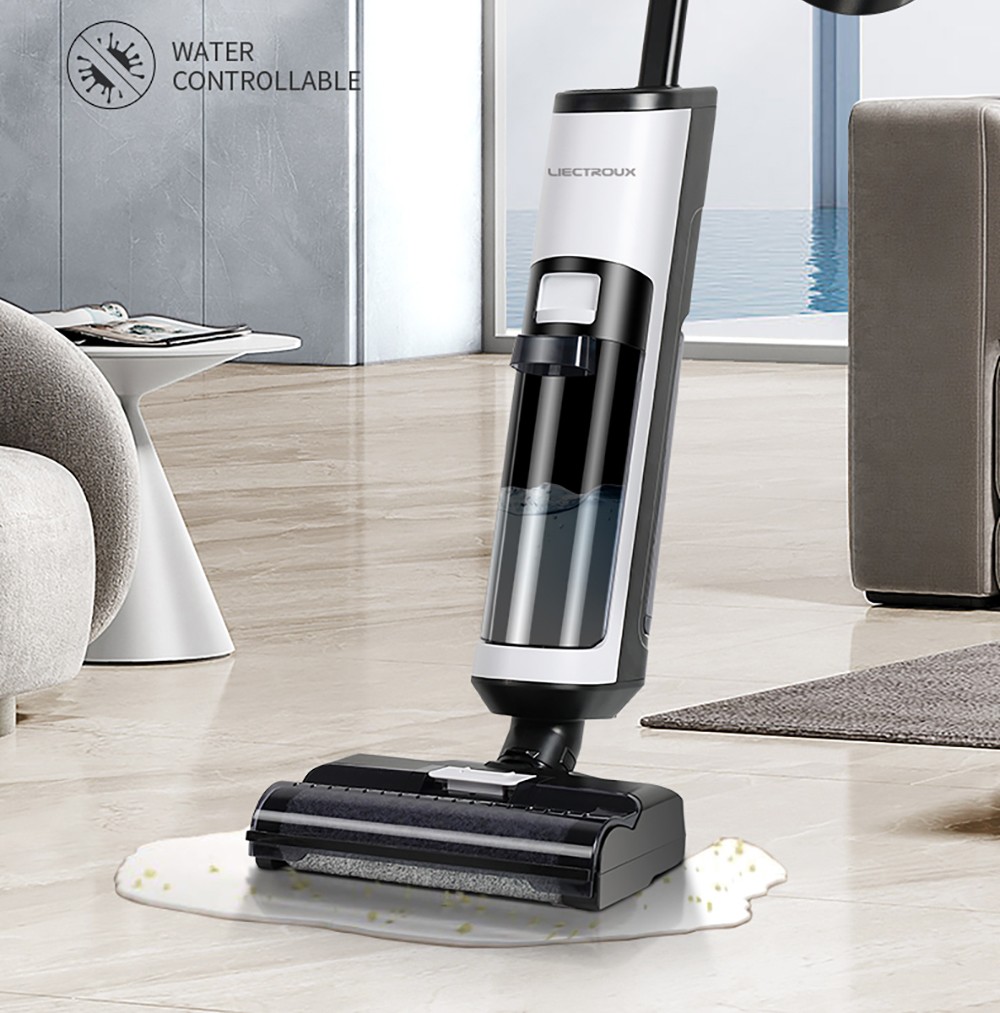 Liectroux i7 Pro Cordless Wet Dry Vacuum Cleaner, 14000Pa Suction, Self-Cleaning, Self-Drying, 600ml Clean Water Tank, 35 Mins Runtime, LED Display, Voice Control, Low Noise