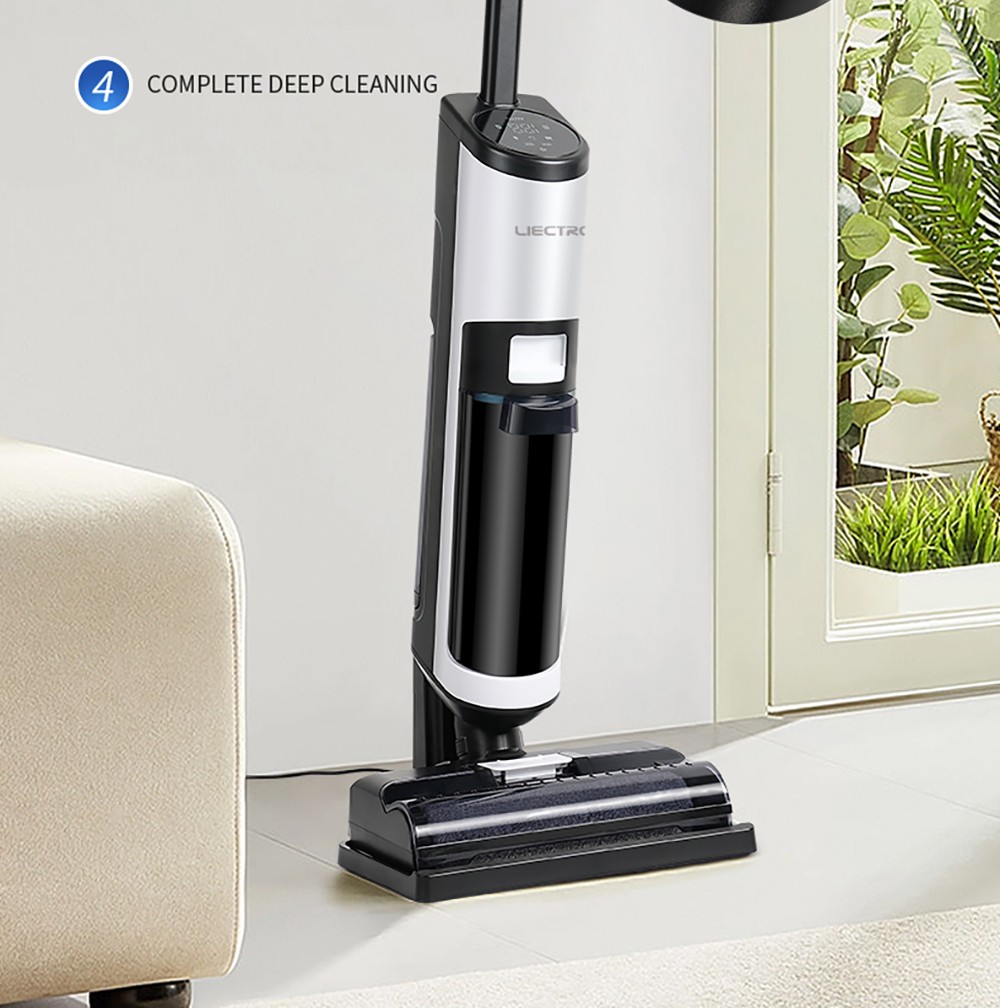 Liectroux i7 Pro Cordless Wet Dry Vacuum Cleaner, 14000Pa Suction, Self-Cleaning, Self-Drying, 600ml Clean Water Tank, 35 Mins Runtime, LED Display, Voice Control, Low Noise