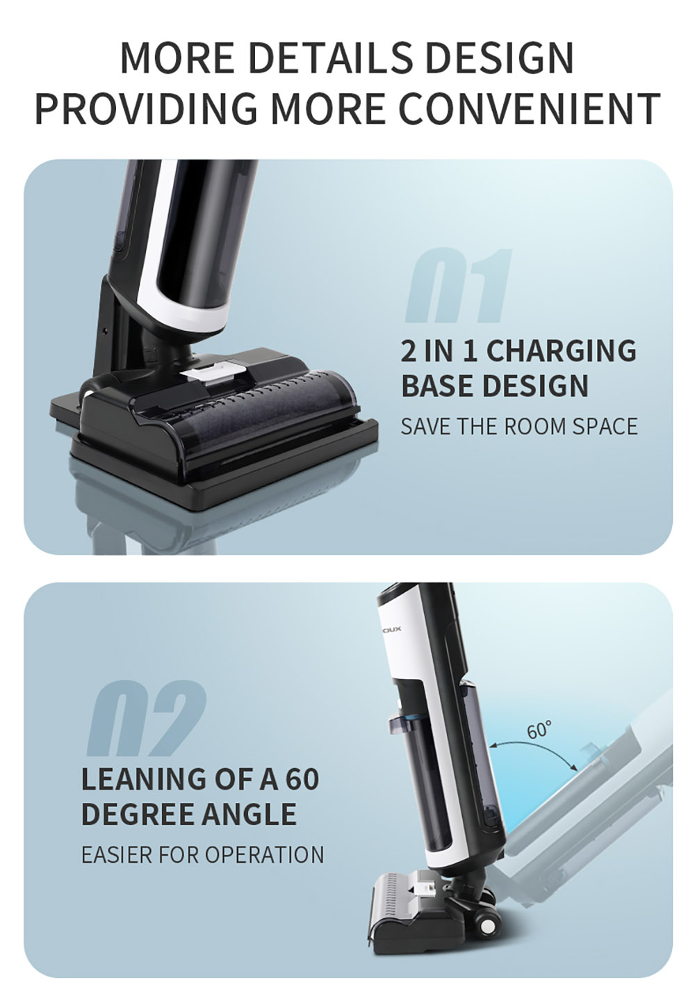 Liectroux i7 Pro Cordless Wet Dry Vacuum Cleaner, 14000Pa Suction, Self-Cleaning, Self-Drying, 600ml Clean Water Tank, 35 Mins Runtime, LED Display, Voice Control, Low Noise