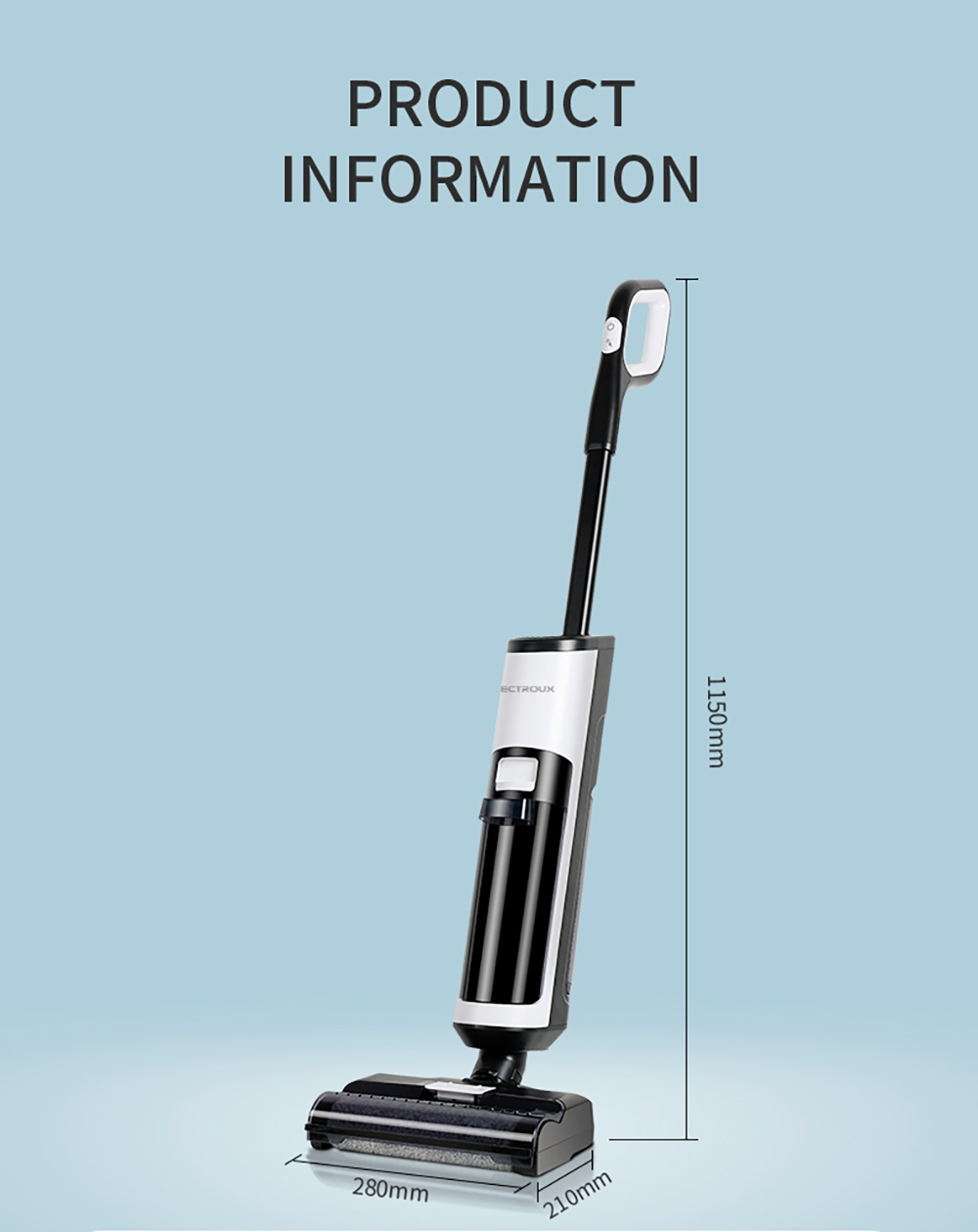 Liectroux i7 Pro Cordless Wet Dry Vacuum Cleaner, 14000Pa Suction, Self-Cleaning, Self-Drying, 600ml Clean Water Tank, 35 Mins Runtime, LED Display, Voice Control, Low Noise