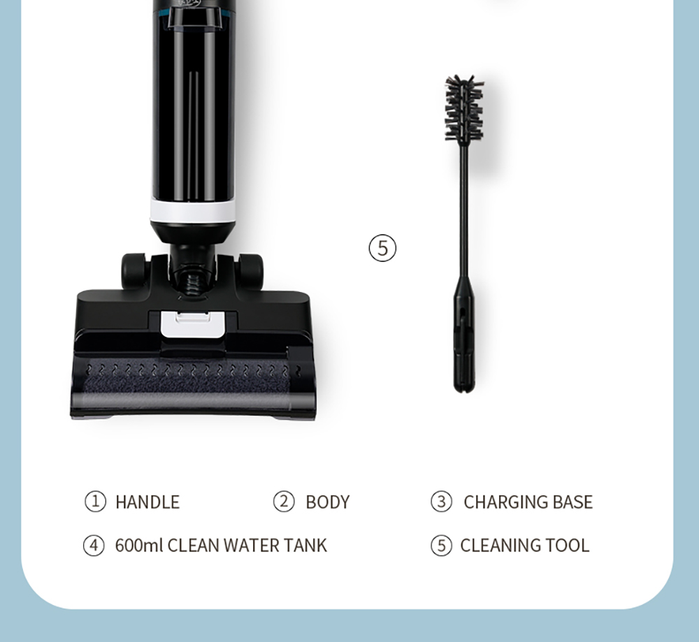 Liectroux i7 Pro Cordless Wet Dry Vacuum Cleaner, 14000Pa Suction, Self-Cleaning, Self-Drying, 600ml Clean Water Tank, 35 Mins Runtime, LED Display, Voice Control, Low Noise
