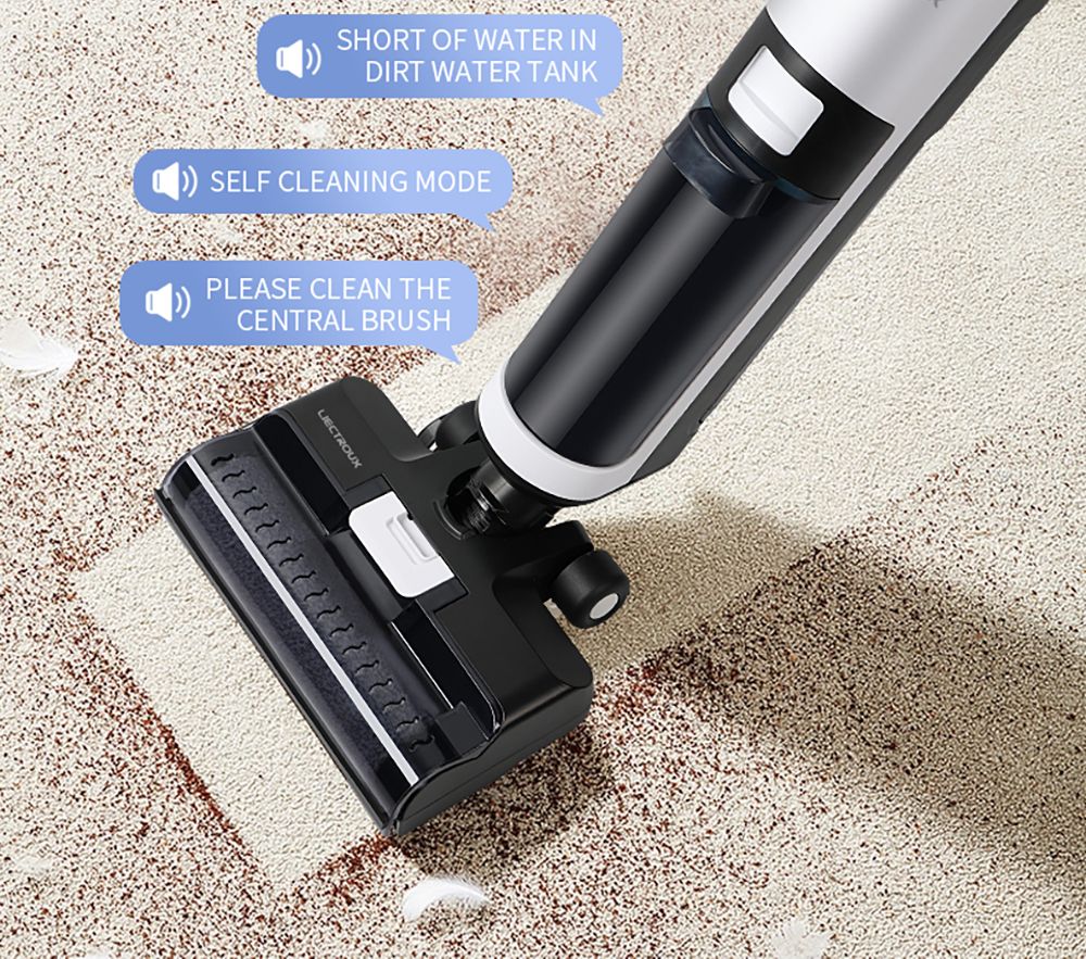 Liectroux i7 Pro Cordless Wet Dry Vacuum Cleaner, 14000Pa Suction, Self-Cleaning, Self-Drying, 600ml Clean Water Tank, 35 Mins Runtime, LED Display, Voice Control, Low Noise