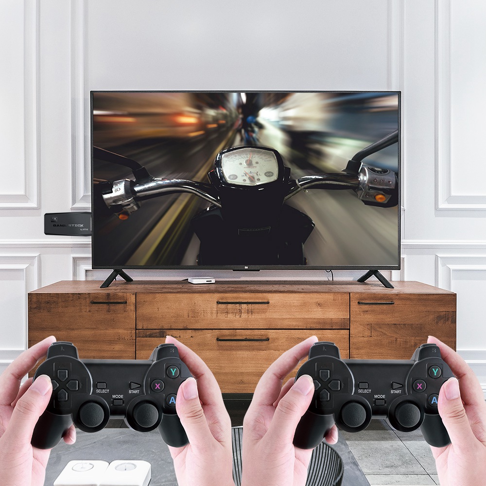 M8 64GB Gaming Stick with Dual Wireless GamepadS 3000+ Games Pre-installed