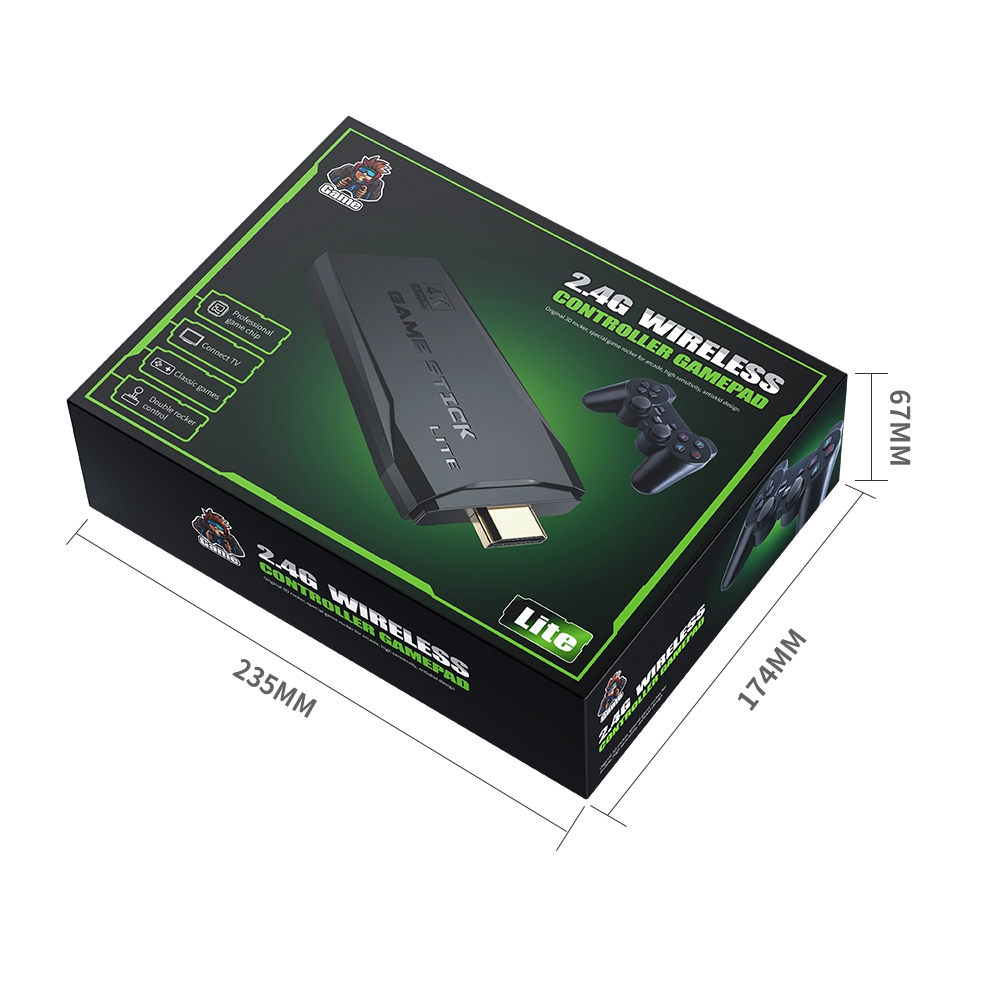 M8 64GB Gaming Stick with Dual Wireless GamepadS 3000+ Games Pre-installed