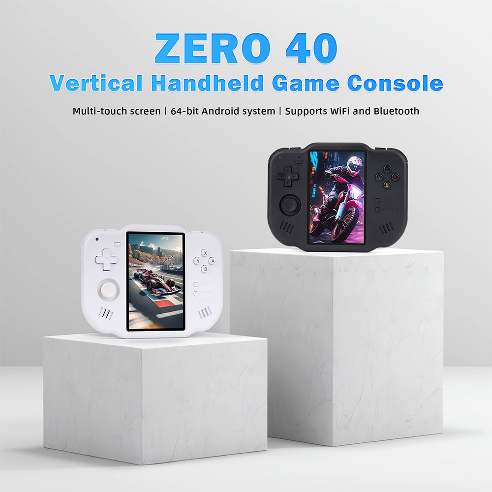 Magicx Zero 40 Game Console, 4.0-inch IPS Touchscreen, AllWinner A133P, 2GB RAM, 64GB Storage, 4300mAh Battery, 30+ Emulators, NDS Optimization